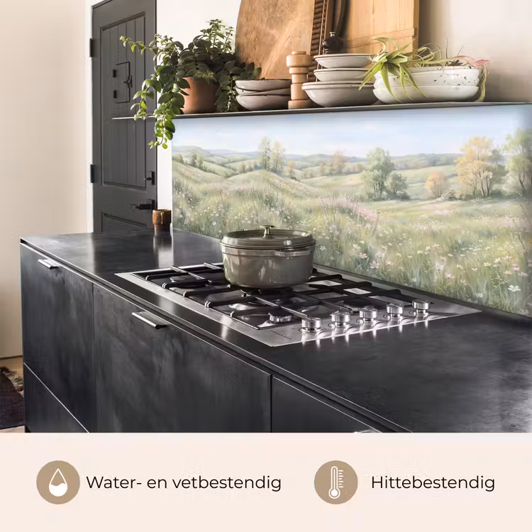Keuken achterwand - Bloemen veld - Bloemen - Groen — 5
