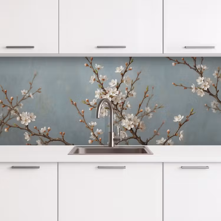 Keuken achterwand - Botanisch - Stilleven - Blauw — 4