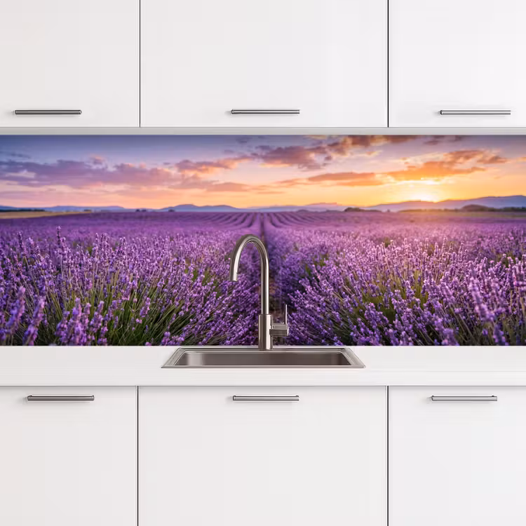 Keuken achterwand - Lavendel - Veld - Natuur - Paars — 4
