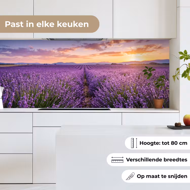 Keuken achterwand - Lavendel - Veld - Natuur - Paars — 7