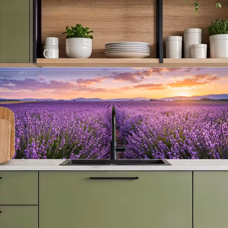 Keuken achterwand - Lavendel - Veld - Natuur - Paars — 8