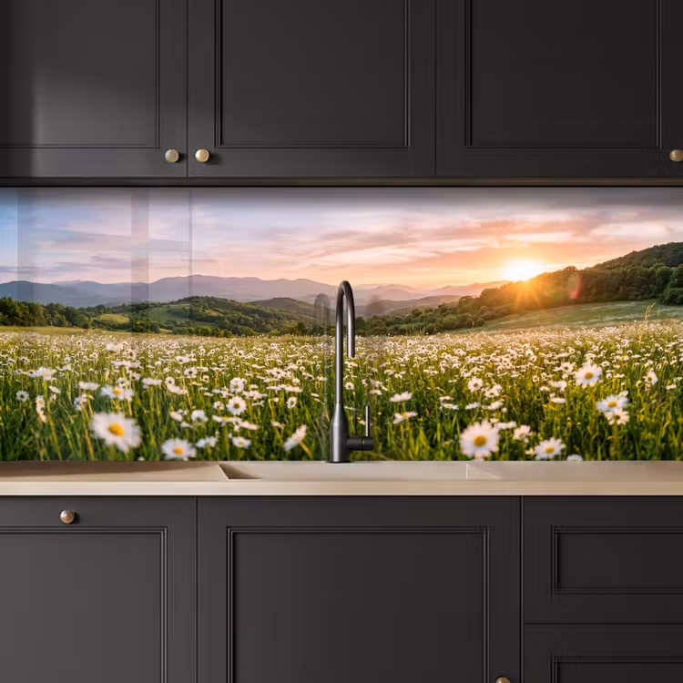 Keuken achterwand - Madelief - Veld - Heuvels - Groen — 6