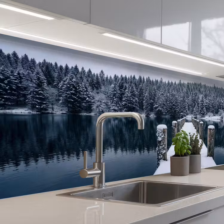 Keuken achterwand - Steiger - Meer - Sneeuw - Bergen - Rustgevend — 2