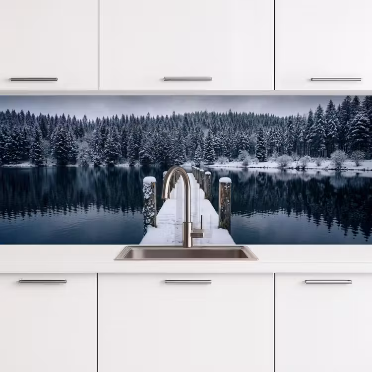 Keuken achterwand - Steiger - Meer - Sneeuw - Bergen - Rustgevend — 4