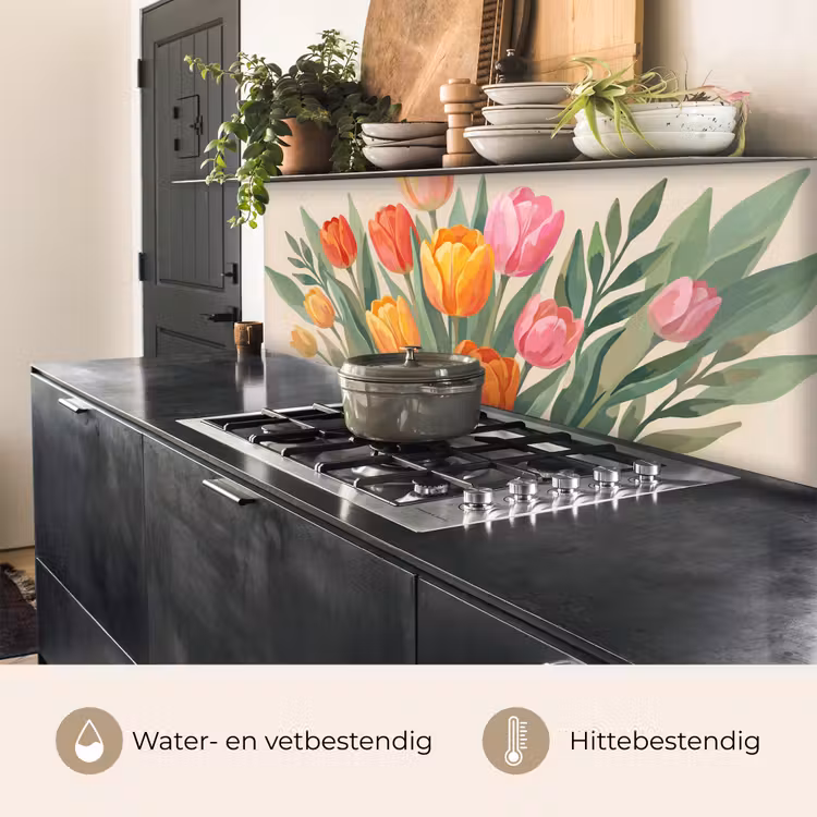 Keuken achterwand - Tulpen - Abstract - Kleurrijk — 5