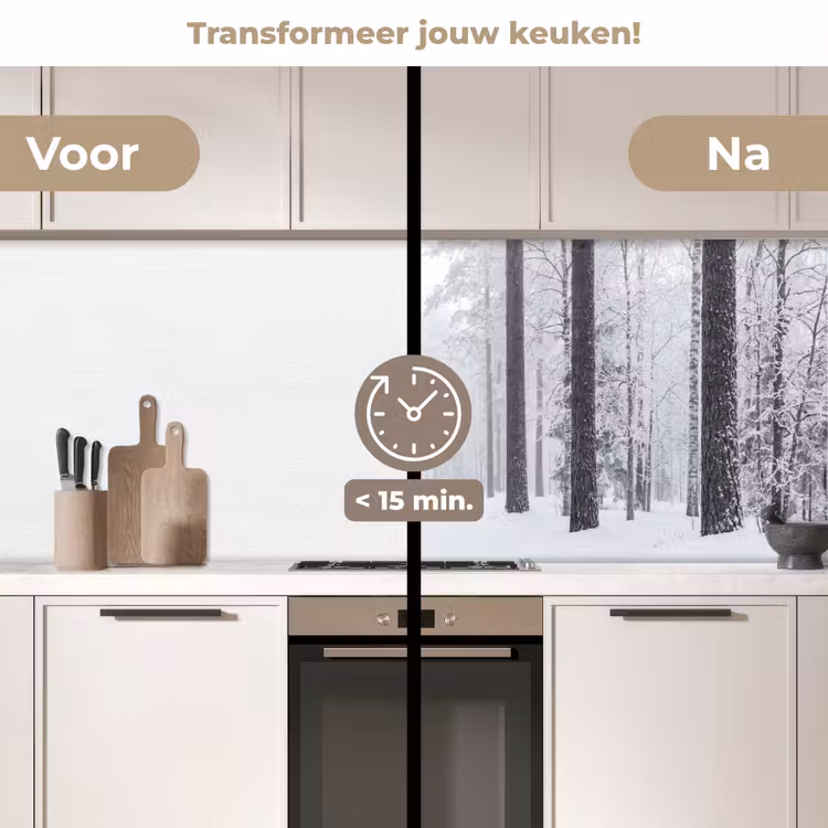 Keuken achterwand - Bos - Sneeuw - Pad - Winter - Stilte — 3