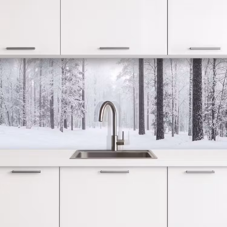 Keuken achterwand - Bos - Sneeuw - Pad - Winter - Stilte — 4