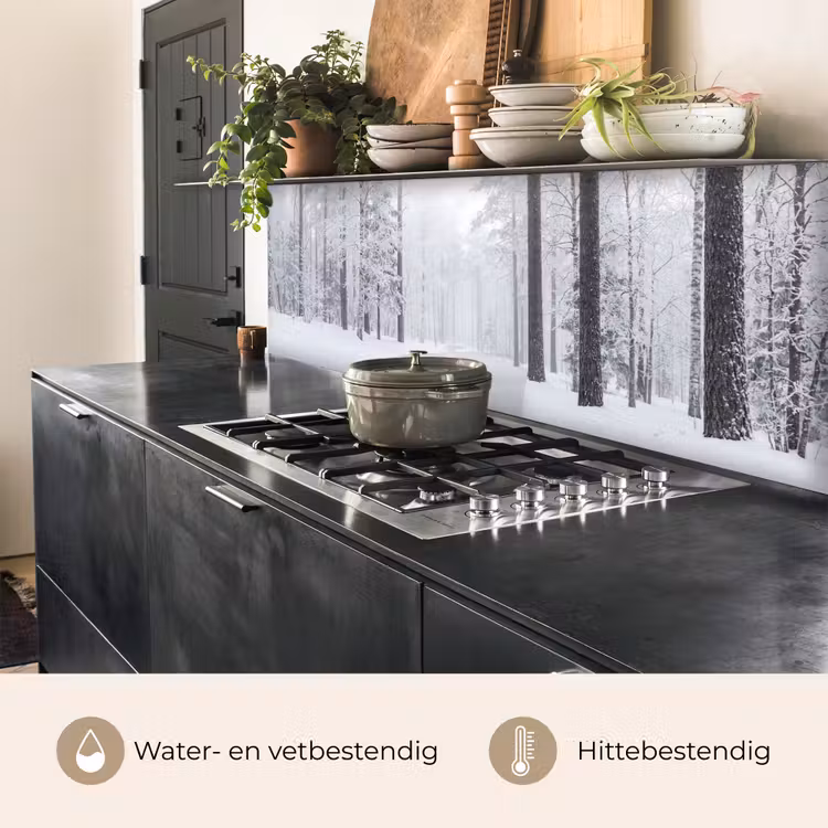 Keuken achterwand - Bos - Sneeuw - Pad - Winter - Stilte — 5
