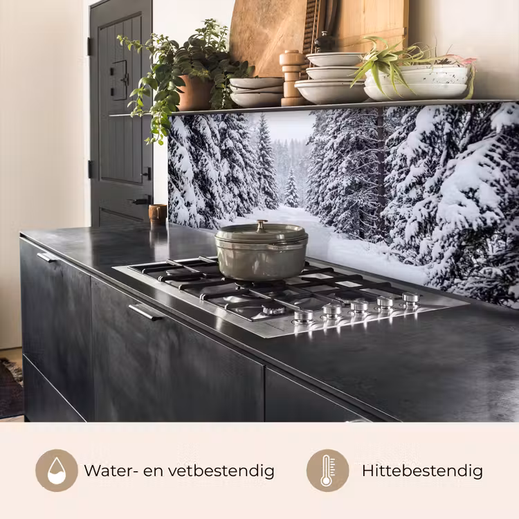 Keuken achterwand - Bos - Winter - Sneeuw - Pad - Natuur — 5