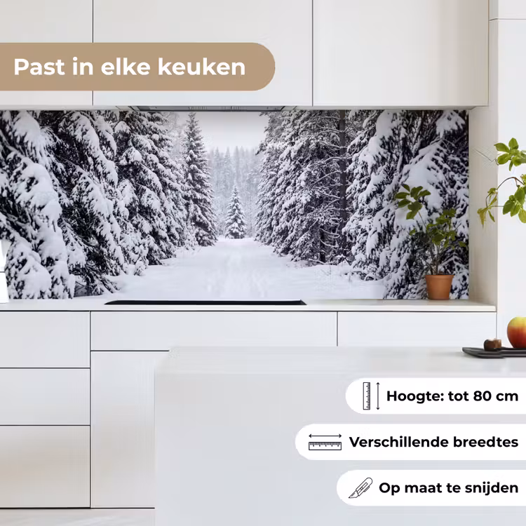 Keuken achterwand - Bos - Winter - Sneeuw - Pad - Natuur — 7