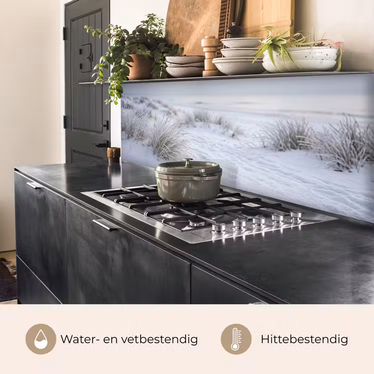 Keuken achterwand - Duinen - Sneeuw - Strand - Winter - Serene — 5