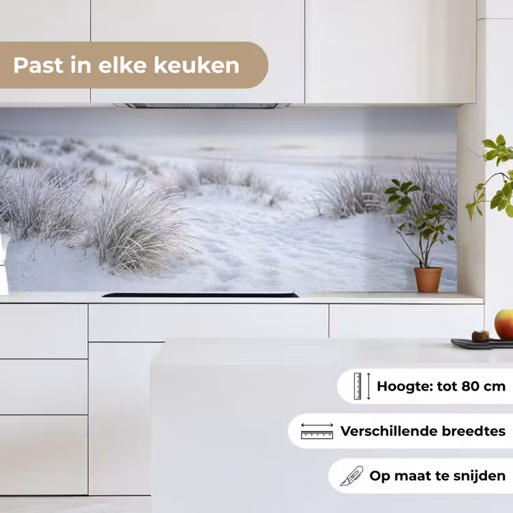 Keuken achterwand - Duinen - Sneeuw - Strand - Winter - Serene — 7