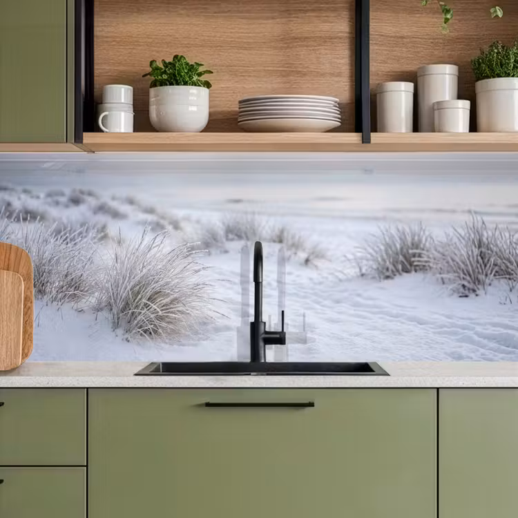 Keuken achterwand - Duinen - Sneeuw - Strand - Winter - Serene — 8