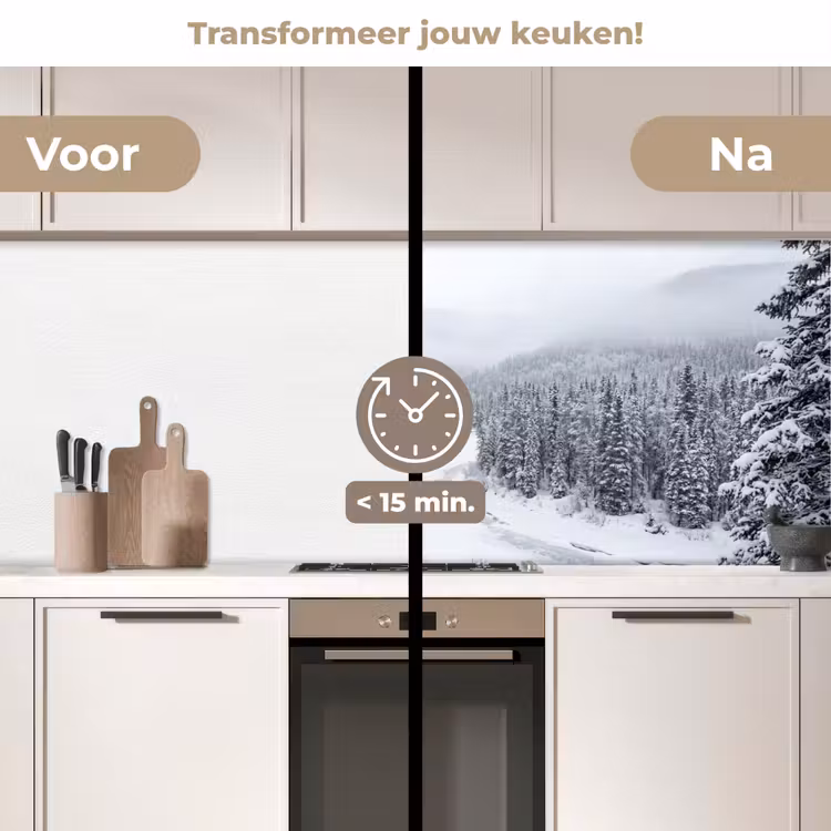 Keuken achterwand - Rivier - Bevroren - Landschap - Winter — 3