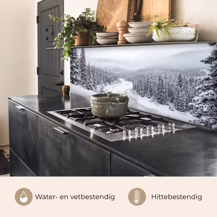 Keuken achterwand - Rivier - Bevroren - Landschap - Winter — 5
