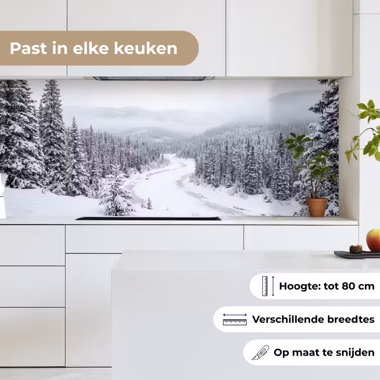 Keuken achterwand - Rivier - Bevroren - Landschap - Winter — 7