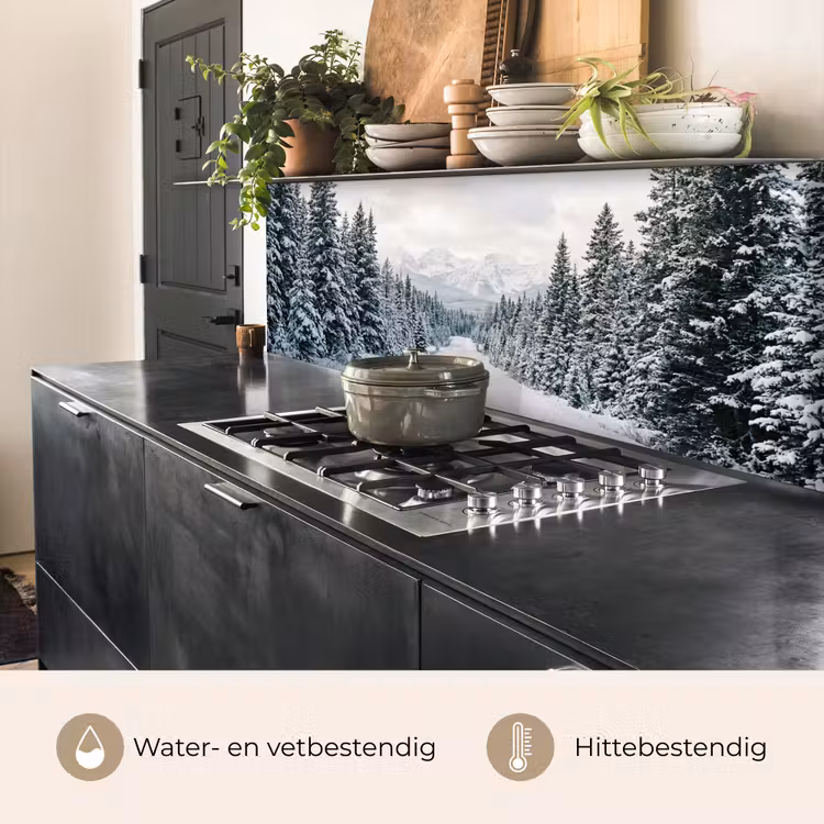 Keuken achterwand - Weg - Sneeuw - Naaldbos - Winter - Avontuurlijk — 5