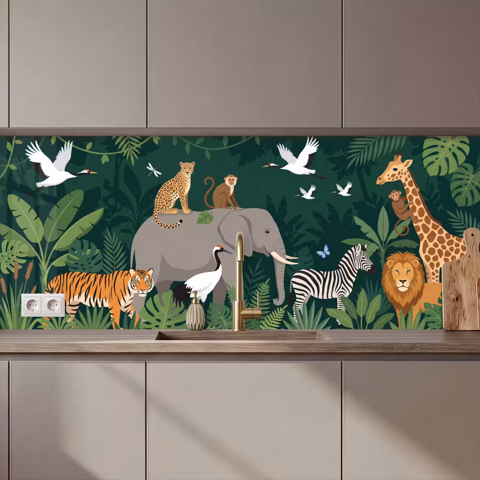 Keuken achterwand - Tropisch - Jungle - Groen — 1