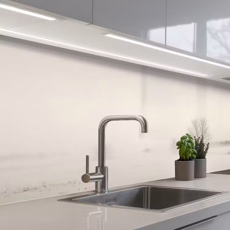 Keuken achterwand - Boom - Mist - Sneeuw - Winter - Minimalistisch — 2