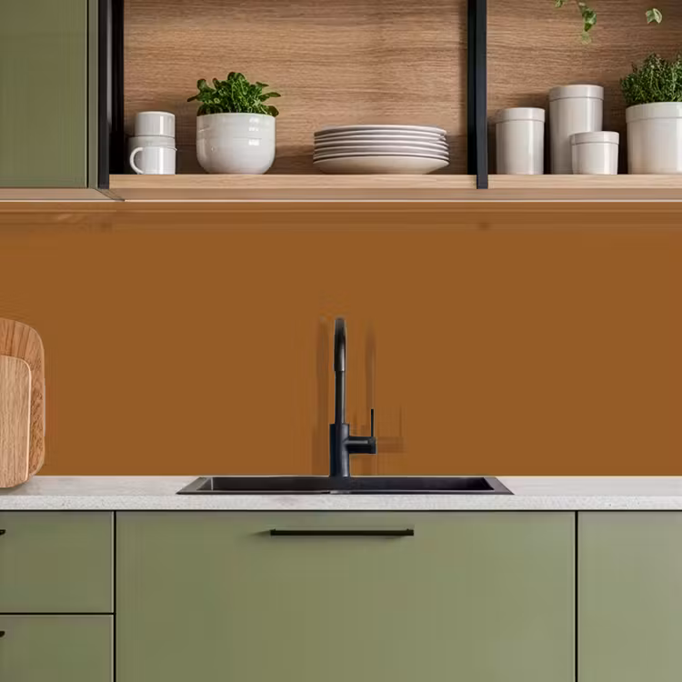 Keuken achterwand - Bruin - Aardetint - Effen kleur — 8
