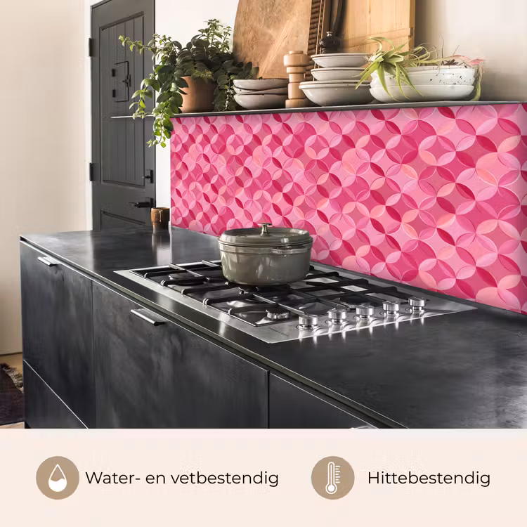 Keuken achterwand - Geometrisch - Mozaïek - Modern - Roze — 5