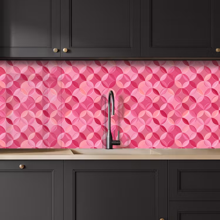 Keuken achterwand - Geometrisch - Mozaïek - Modern - Roze — 6