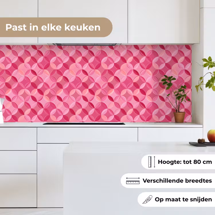 Keuken achterwand - Geometrisch - Mozaïek - Modern - Roze — 7