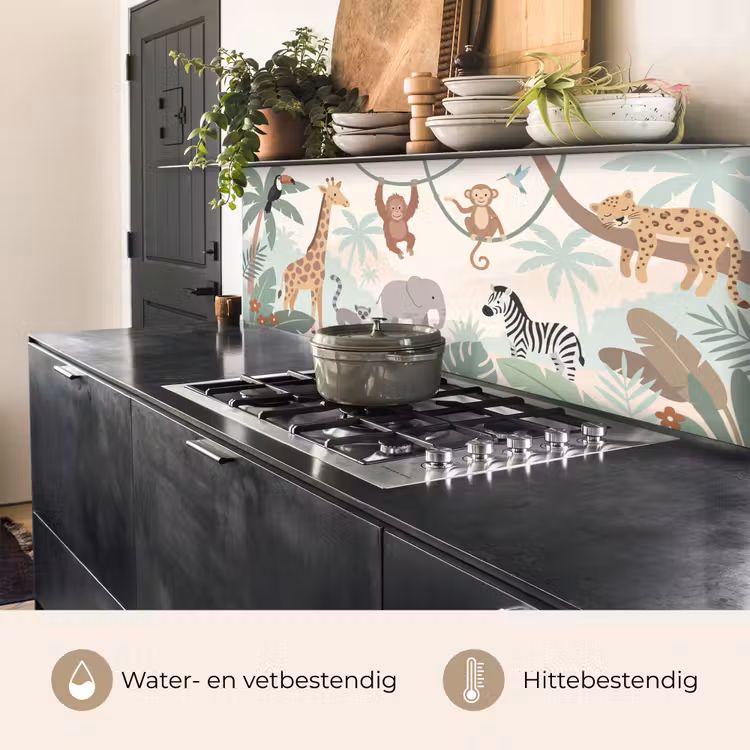 Keuken achterwand - Jungle - Dieren - Groen — 5