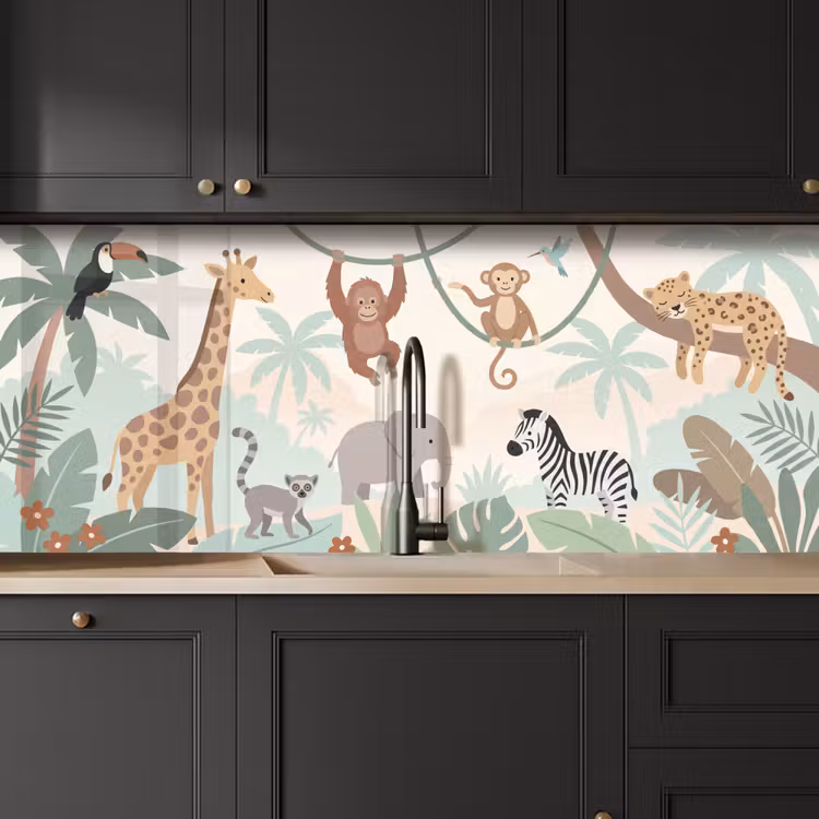 Keuken achterwand - Jungle - Dieren - Groen — 6