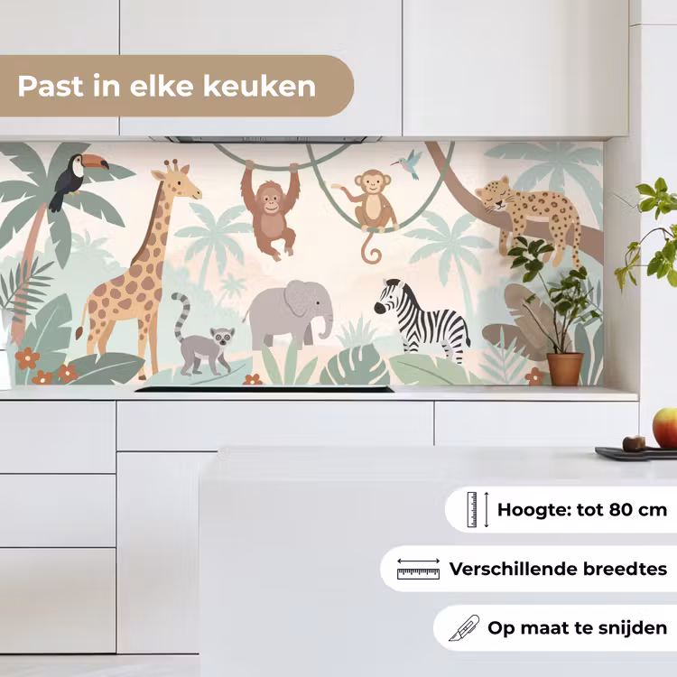 Keuken achterwand - Jungle - Dieren - Groen — 7