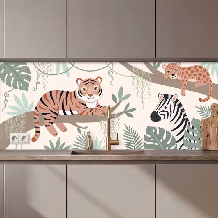 Keuken achterwand - Jungle - Rustiek - Pastel — 1