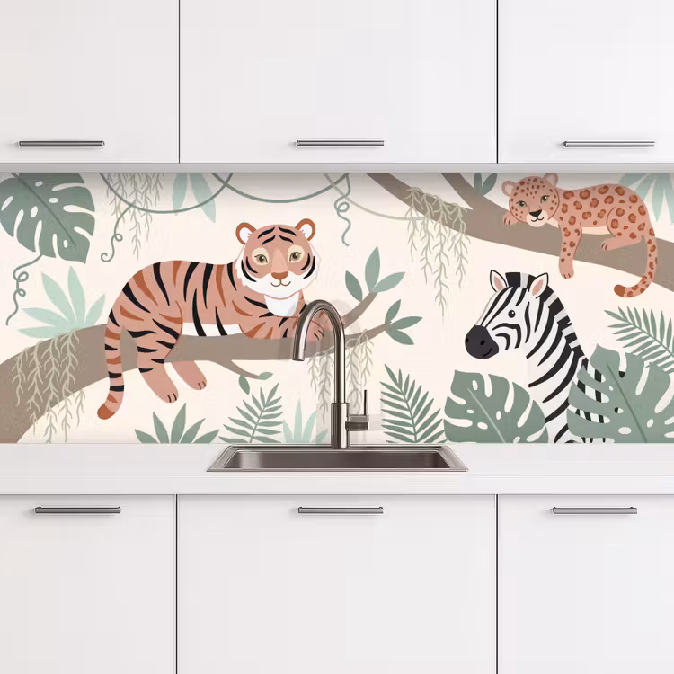 Keuken achterwand - Jungle - Rustiek - Pastel — 4