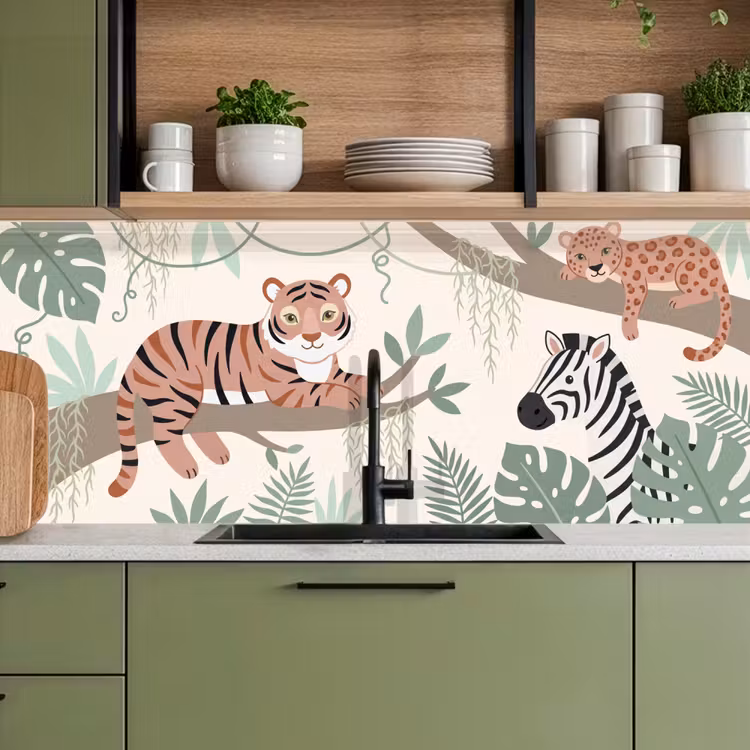 Keuken achterwand - Jungle - Rustiek - Pastel — 8