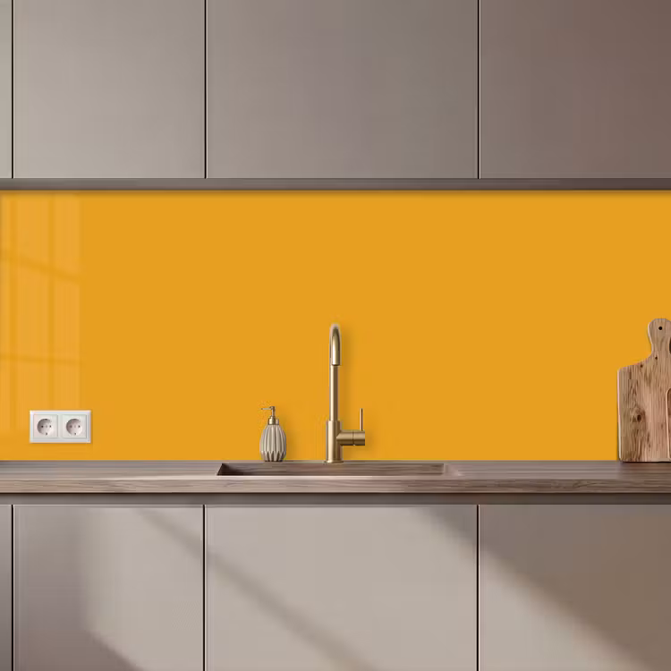Keuken achterwand - Okergeel - Herfst - Interieur — 1