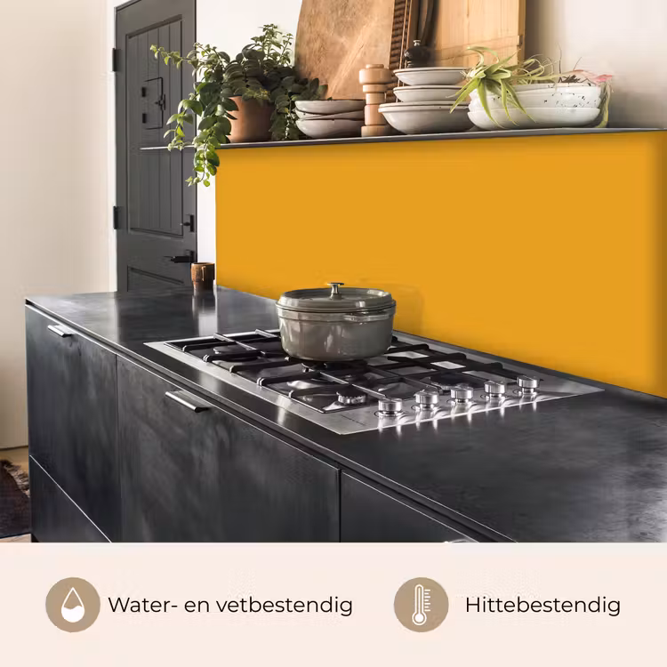 Keuken achterwand - Okergeel - Herfst - Interieur — 5