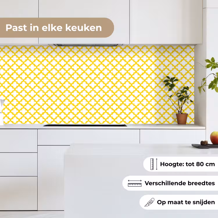Keuken achterwand - Patroon - Geometrisch - Klassiek - Geel — 7