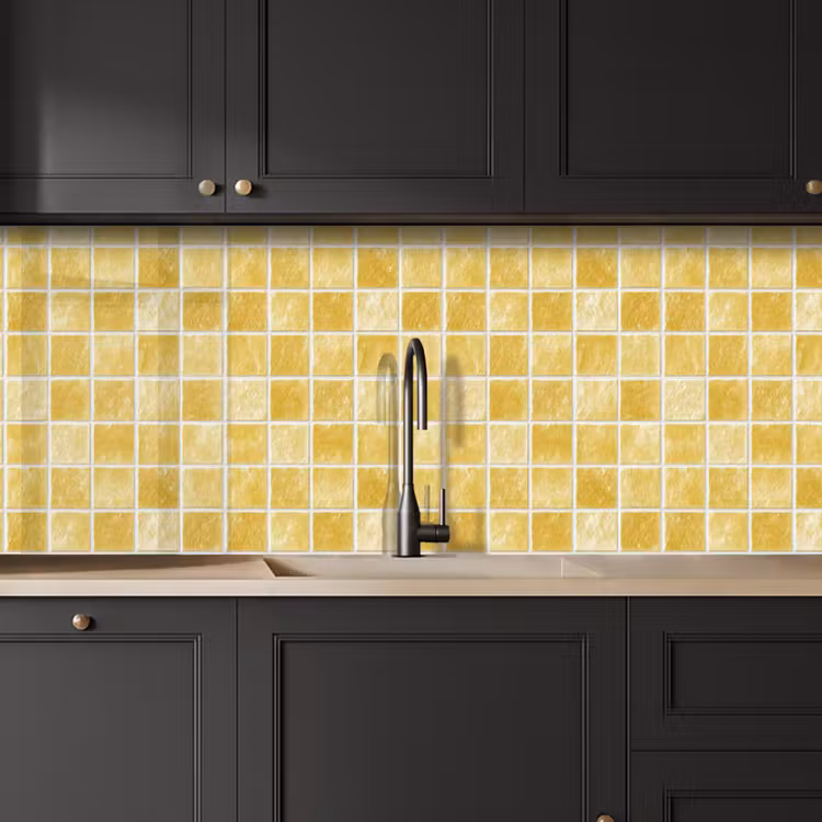 Keuken achterwand - Tegels - Mozaïek - Textuur - Goudgeel — 6