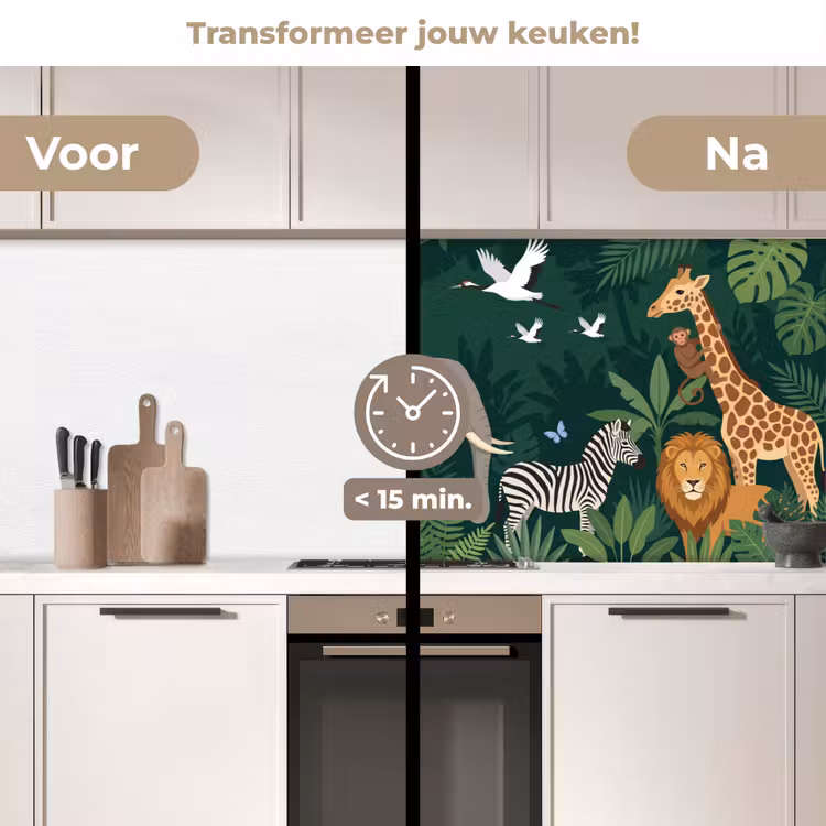 Keuken achterwand - Tropisch - Jungle - Groen — 3