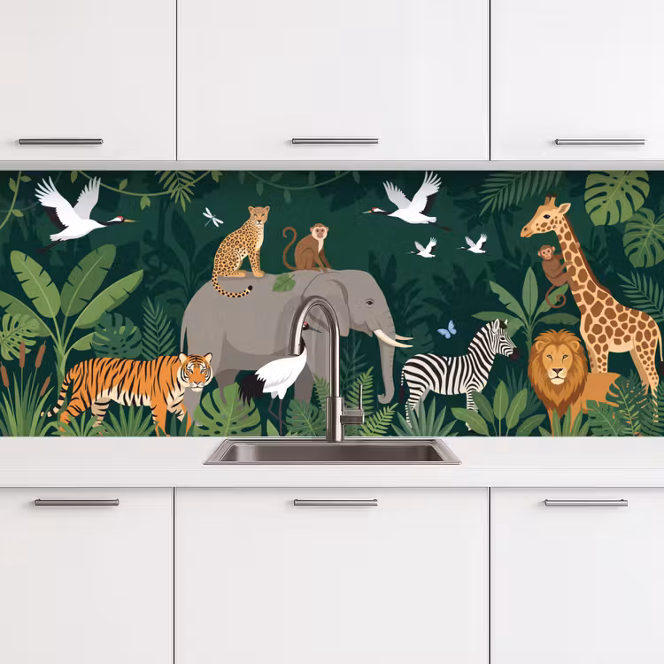 Keuken achterwand - Tropisch - Jungle - Groen — 4