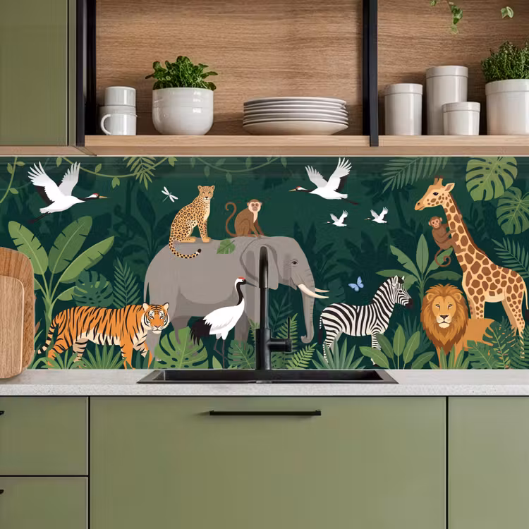 Keuken achterwand - Tropisch - Jungle - Groen — 8
