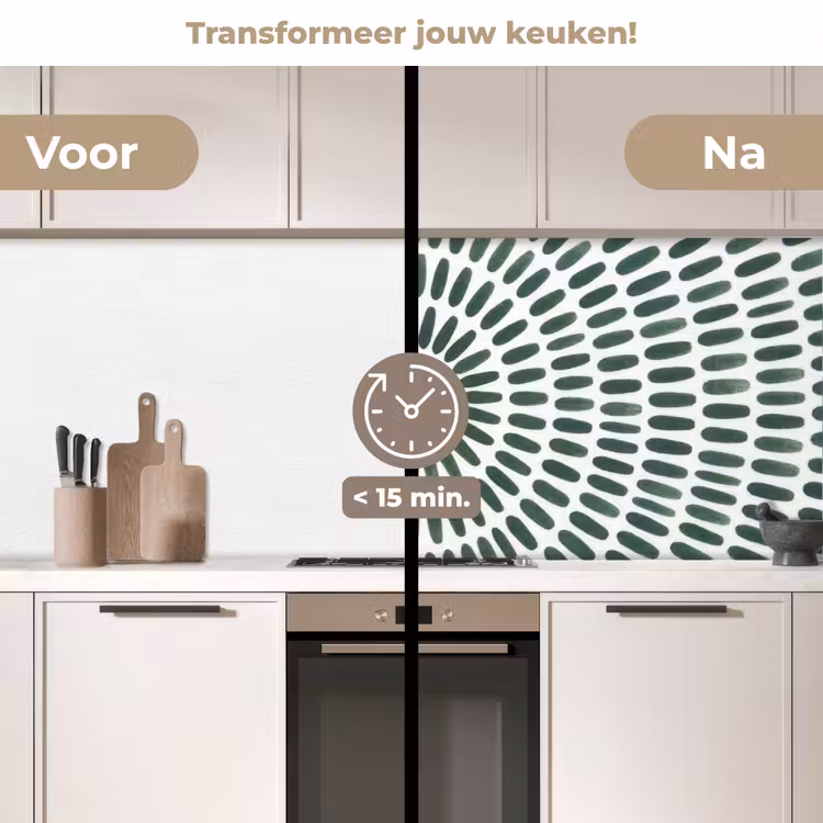 Keuken achterwand - Abstract - Cirkel - Patroon - Modern - Groen — 3