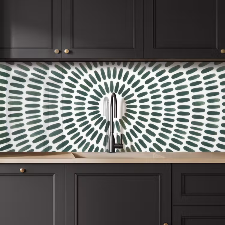Keuken achterwand - Abstract - Cirkel - Patroon - Modern - Groen — 6