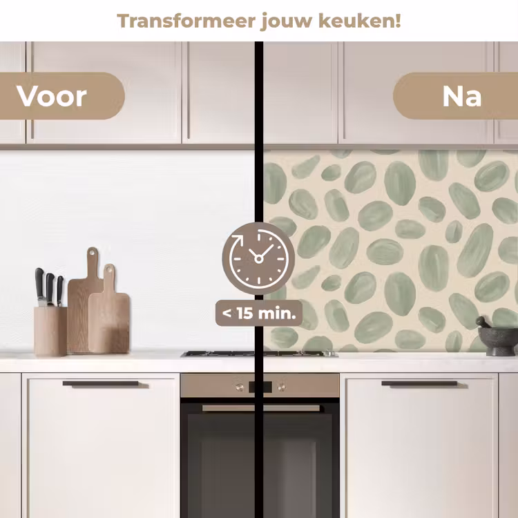 Keuken achterwand - Abstract - Patroon - Organisch - Groen - Modern — 3