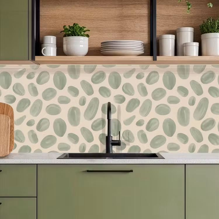 Keuken achterwand - Abstract - Patroon - Organisch - Groen - Modern — 8