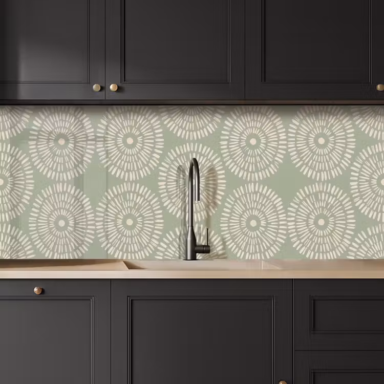 Keuken achterwand - Patroon - Cirkels - Abstract - Modern - Groen — 6