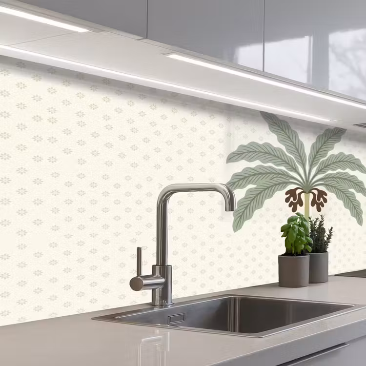 Keuken achterwand - Boom - Bladeren - Groen - Decoratief - Beige — 2