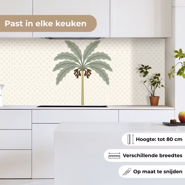 Keuken achterwand - Boom - Bladeren - Groen - Decoratief - Beige — 7