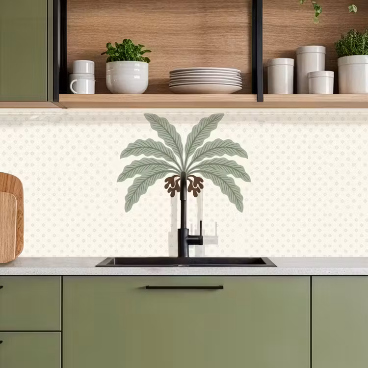 Keuken achterwand - Boom - Bladeren - Groen - Decoratief - Beige — 8