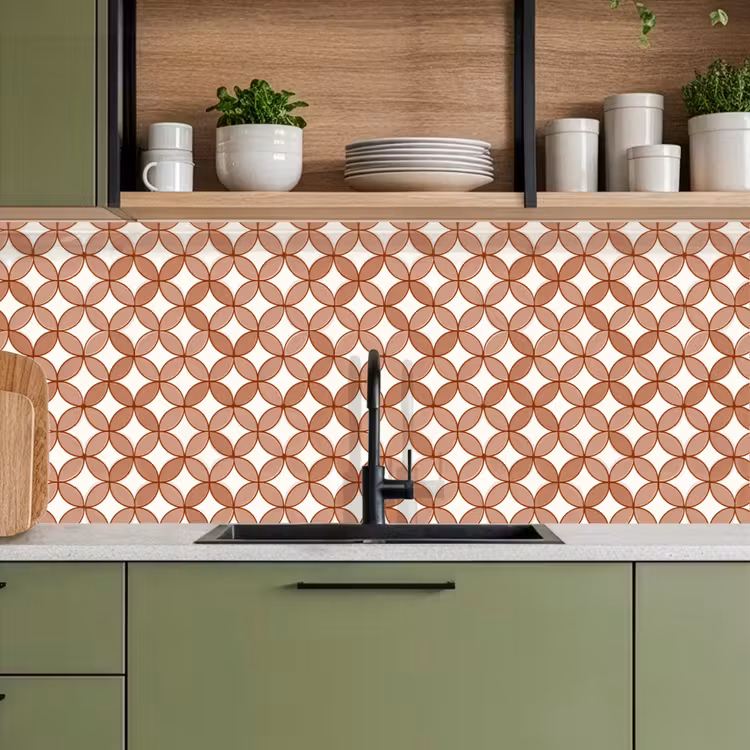Keuken achterwand - Geometrisch - Cirkels - Modern - Terracotta — 8