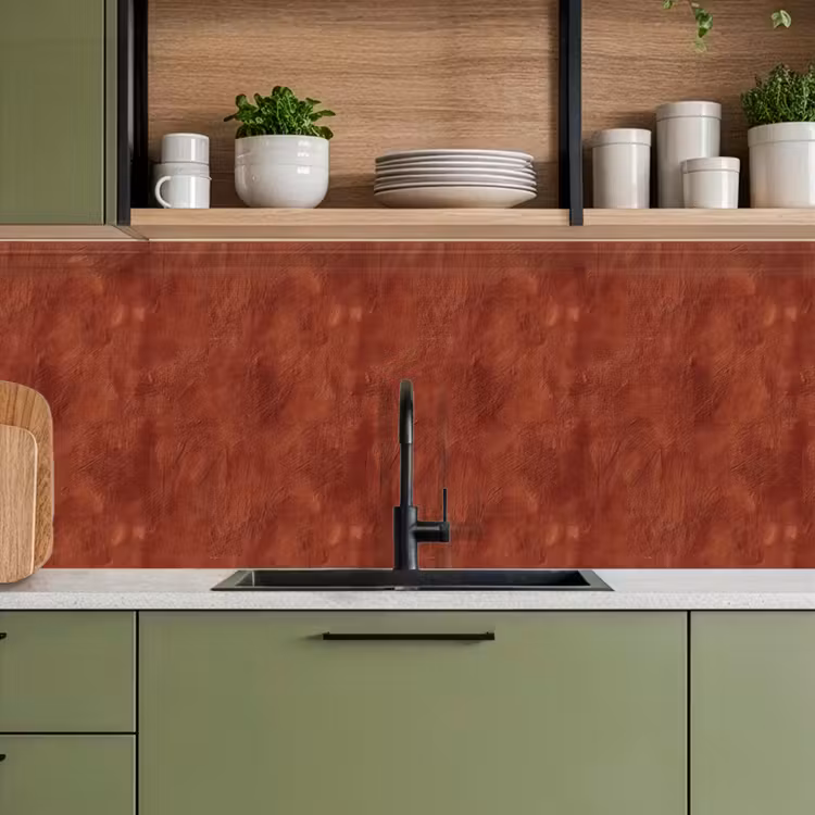 Keuken achterwand - Stucwerk - Textuur - Terracotta — 8